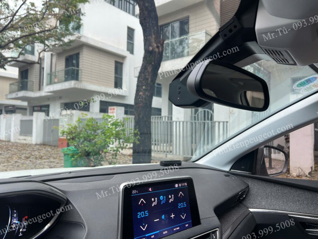 Cam hành trình lắp chân gương xe Peugeot