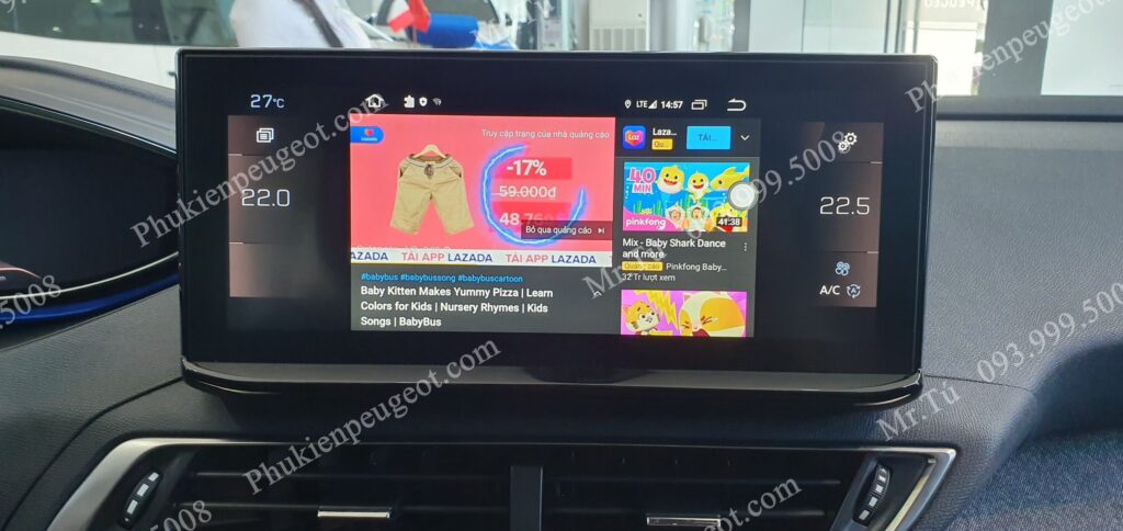Android Box thế hệ mới xe Peugeot 3008